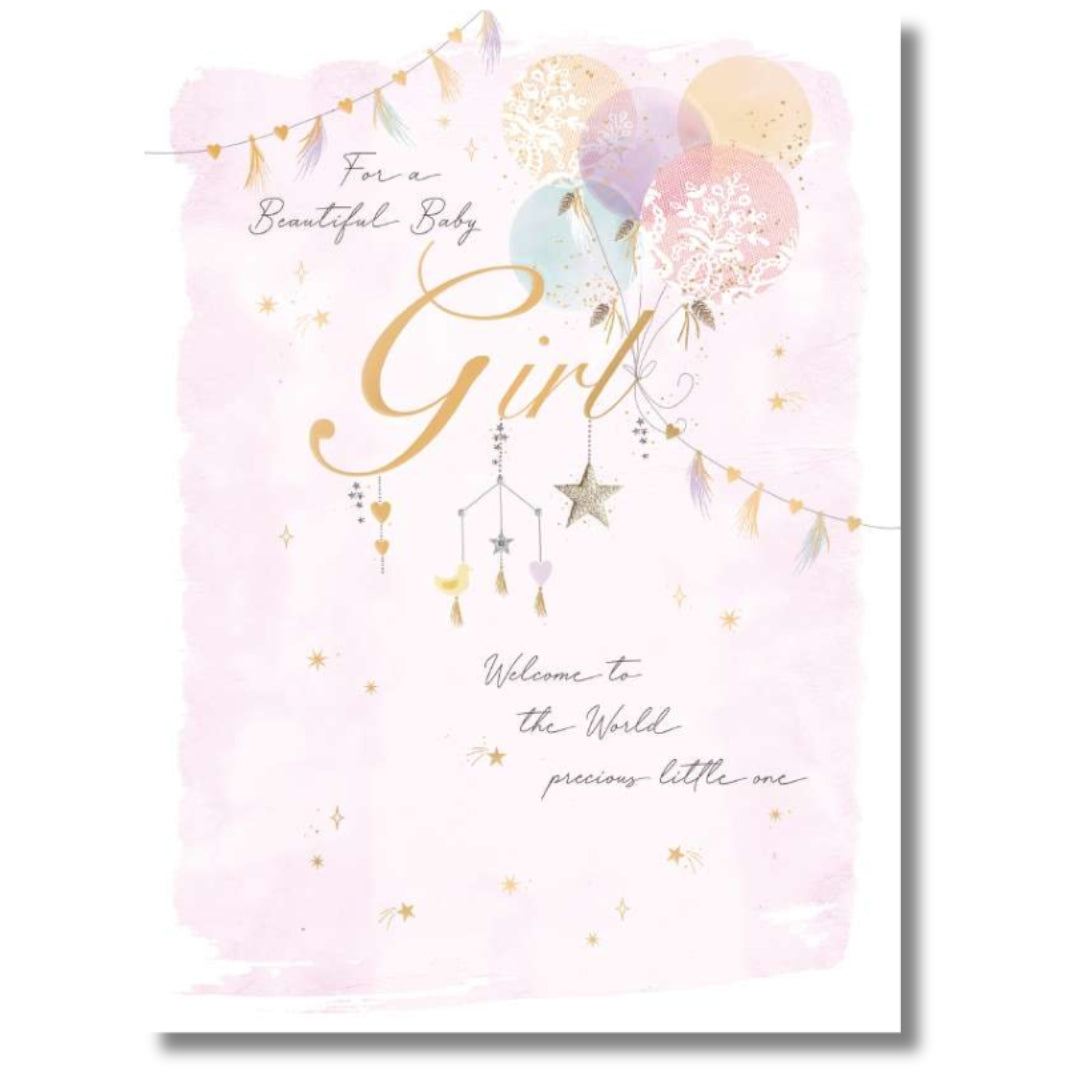 Noel Tatt For A Beautiful Baby Girl - Greeting Card