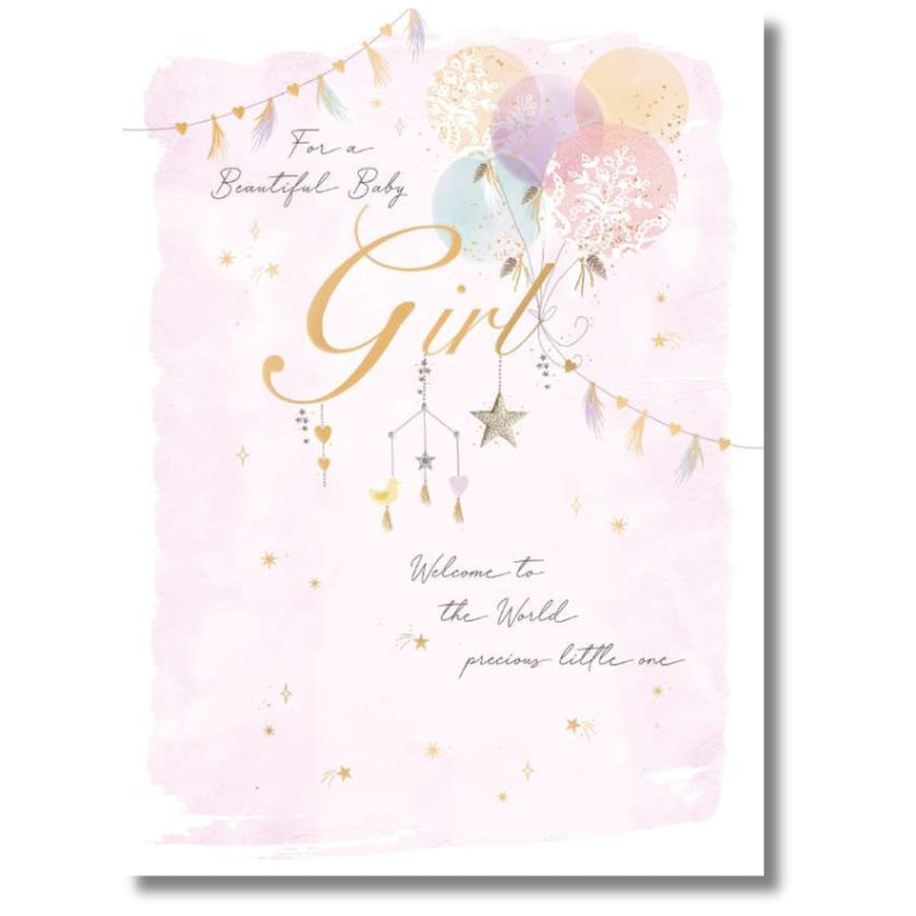 Noel Tatt For A Beautiful Baby Girl - Greeting Card