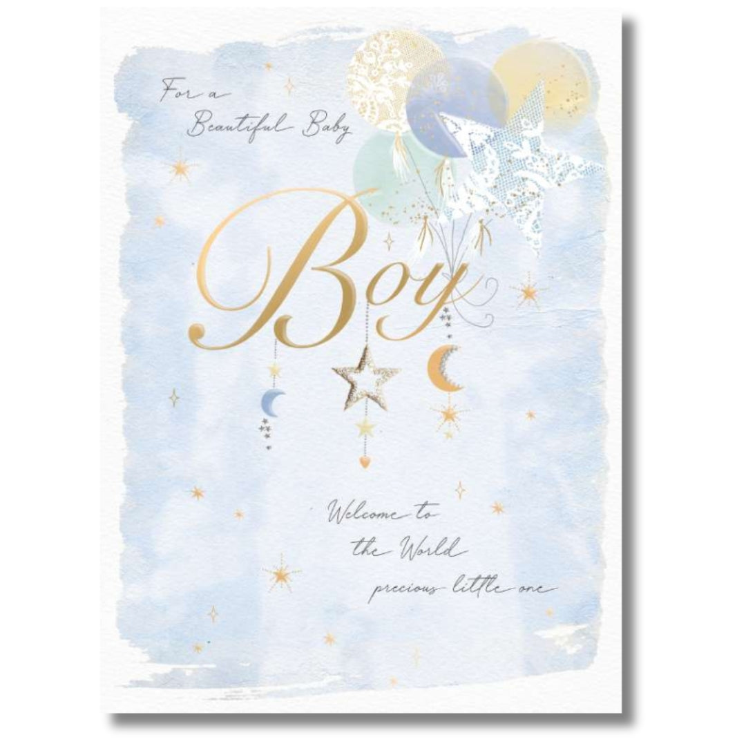 Noel Tatt For A Beautiful Baby Boy - Greeting Card