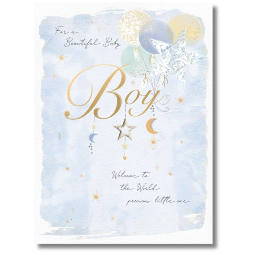 Noel Tatt For A Beautiful Baby Boy - Greeting Card