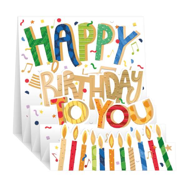 Noel Tatt Zig Zag Happy Birthday To You - Greeting Card