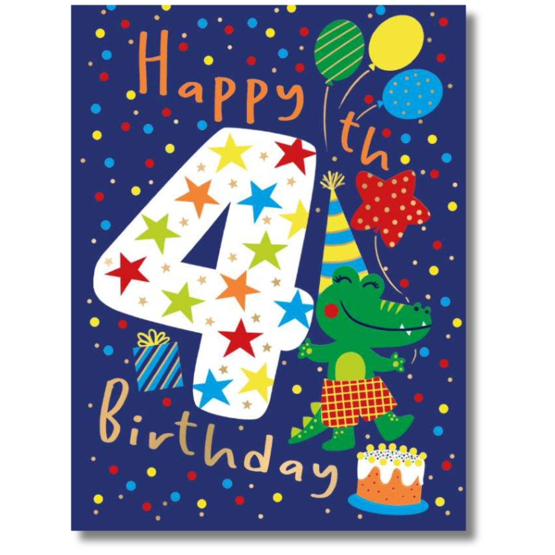 Noel Tatt Happy 4th Birthday - Greeting Card