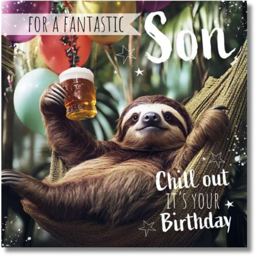 Noel Tatt For A Fantastic Son Birthday - Greeting Card