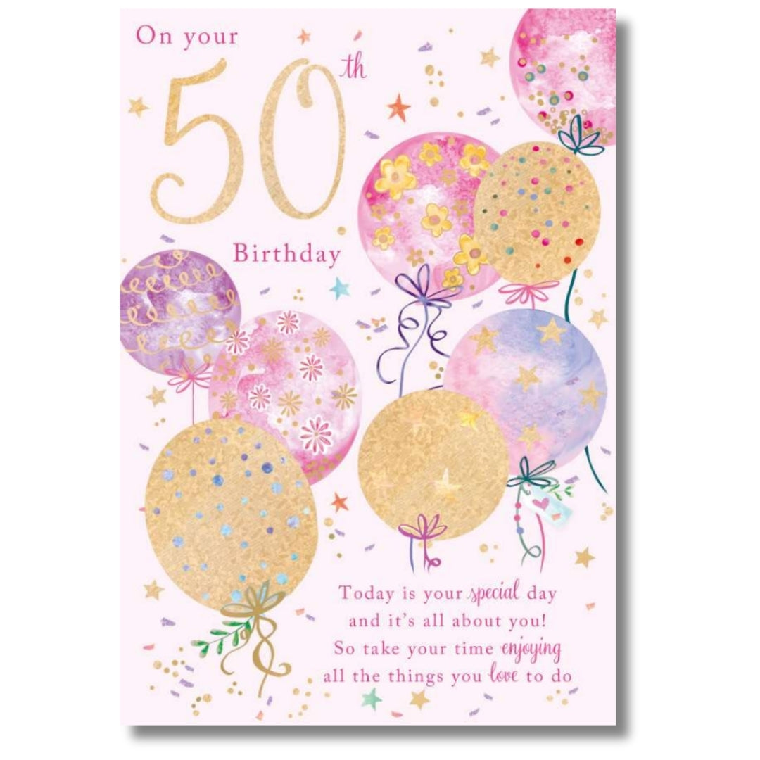 Noel Tatt On Your 50th Birthday - Greeting Card
