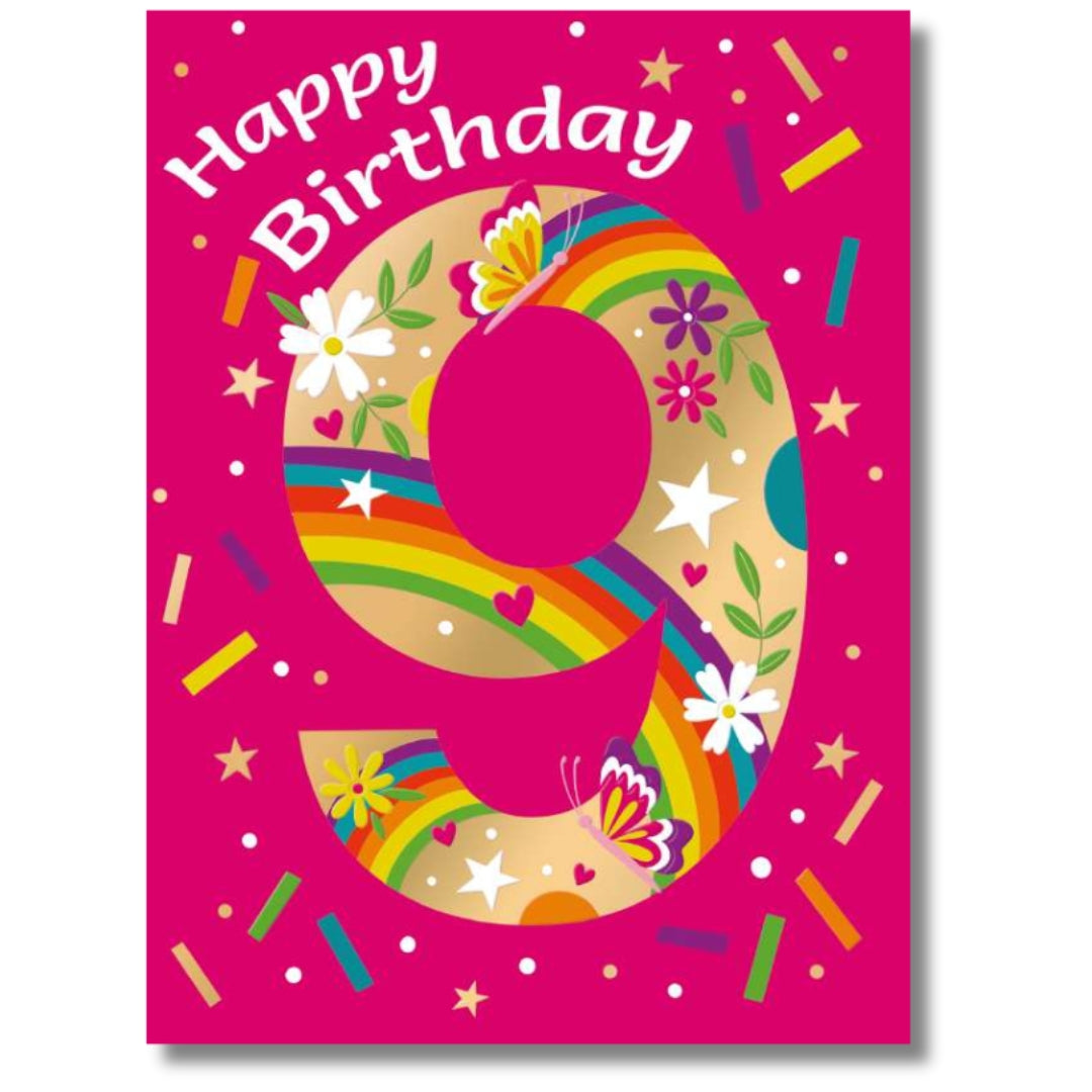 Noel Tatt Happy Birthday 9 - Greeting Card