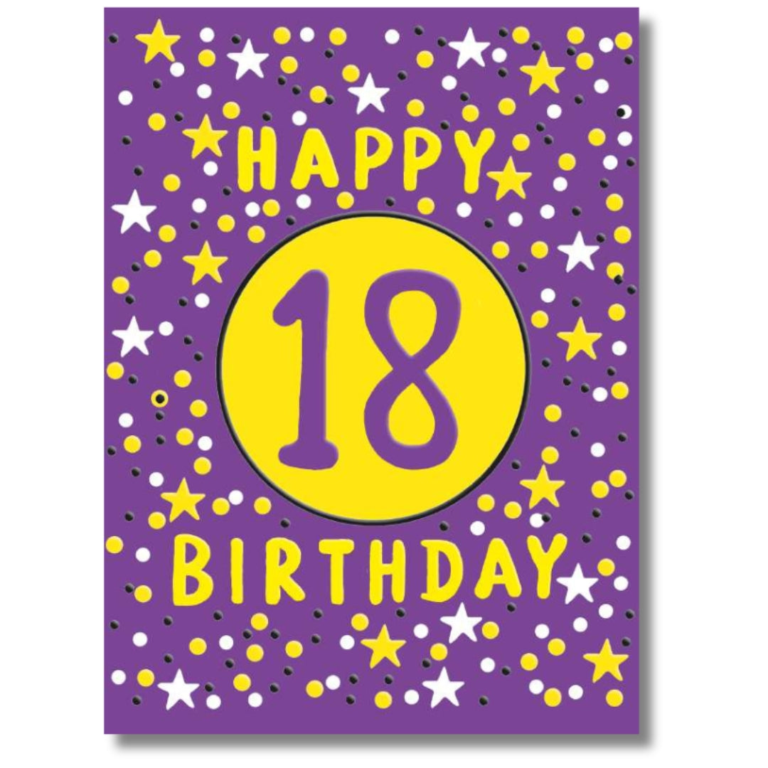 Noel Tatt Happy 18 Birthday - Greeting Card