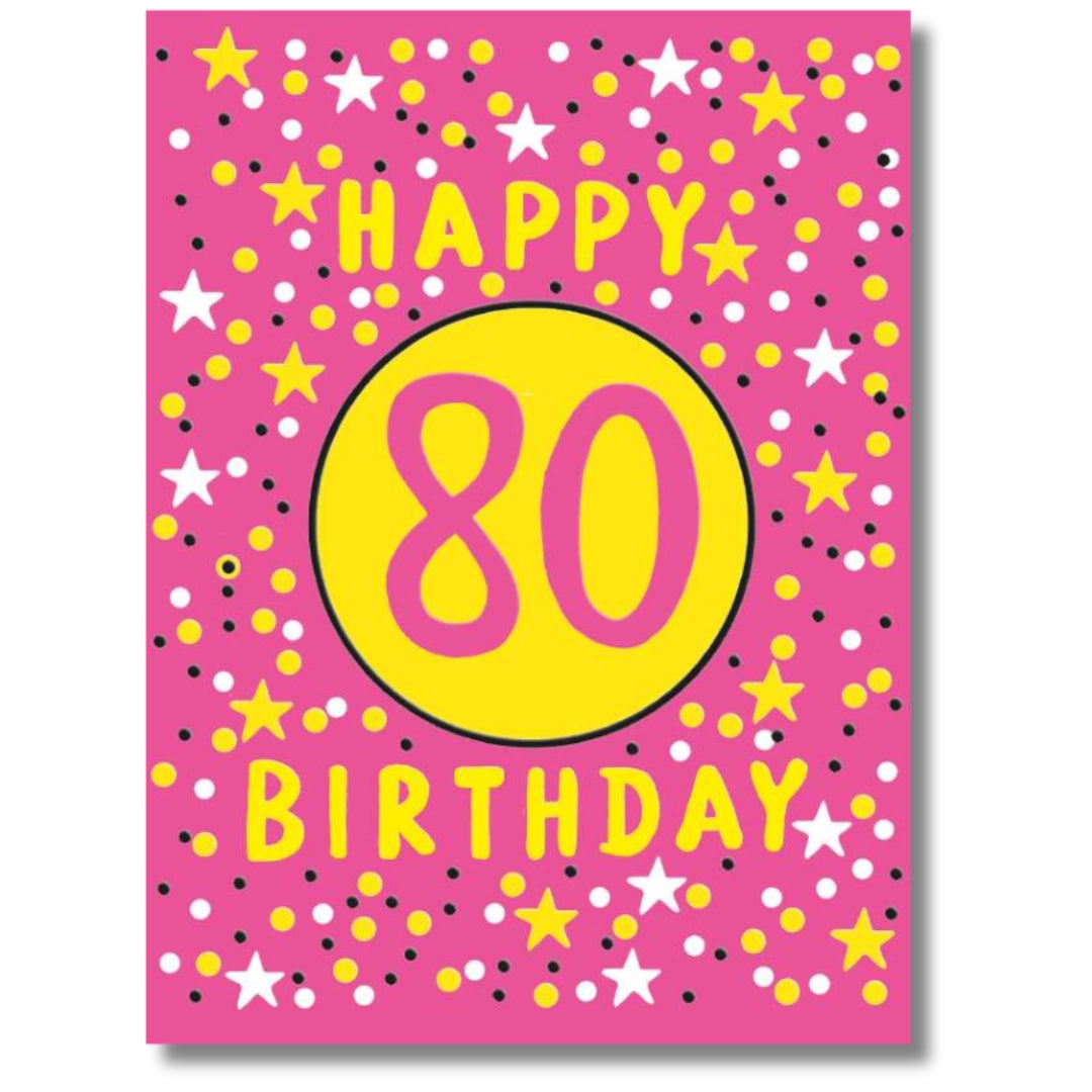Noel Tatt Happy 80 Birthday - Greeting Card