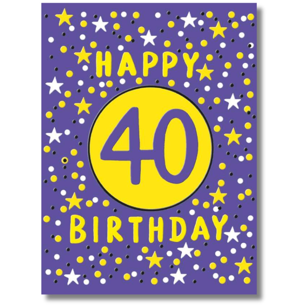 Noel Tatt Happy 40 Birthday - Greeting Card