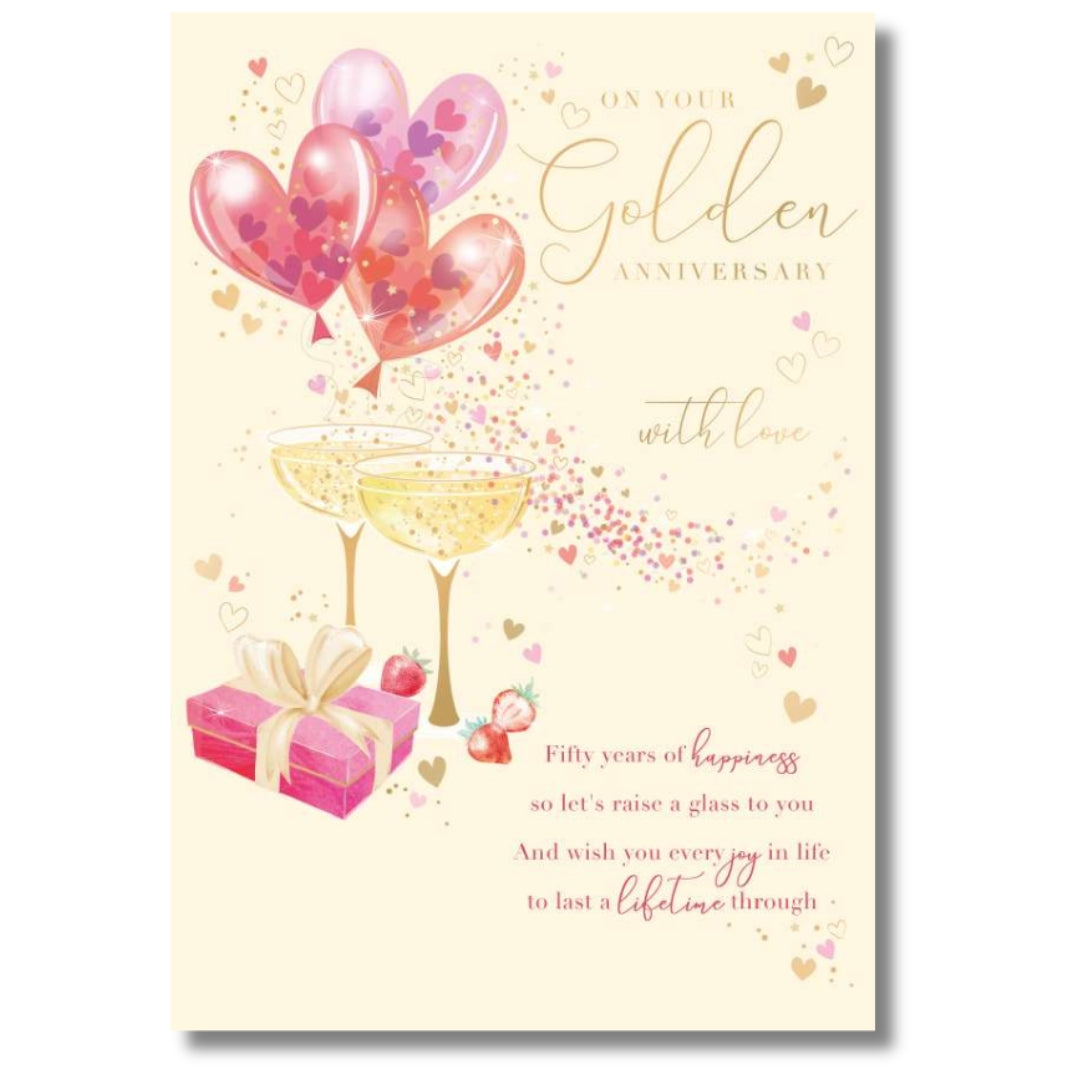 Noel Tatt On Your Golden Anniversary With Love - Greeting Card