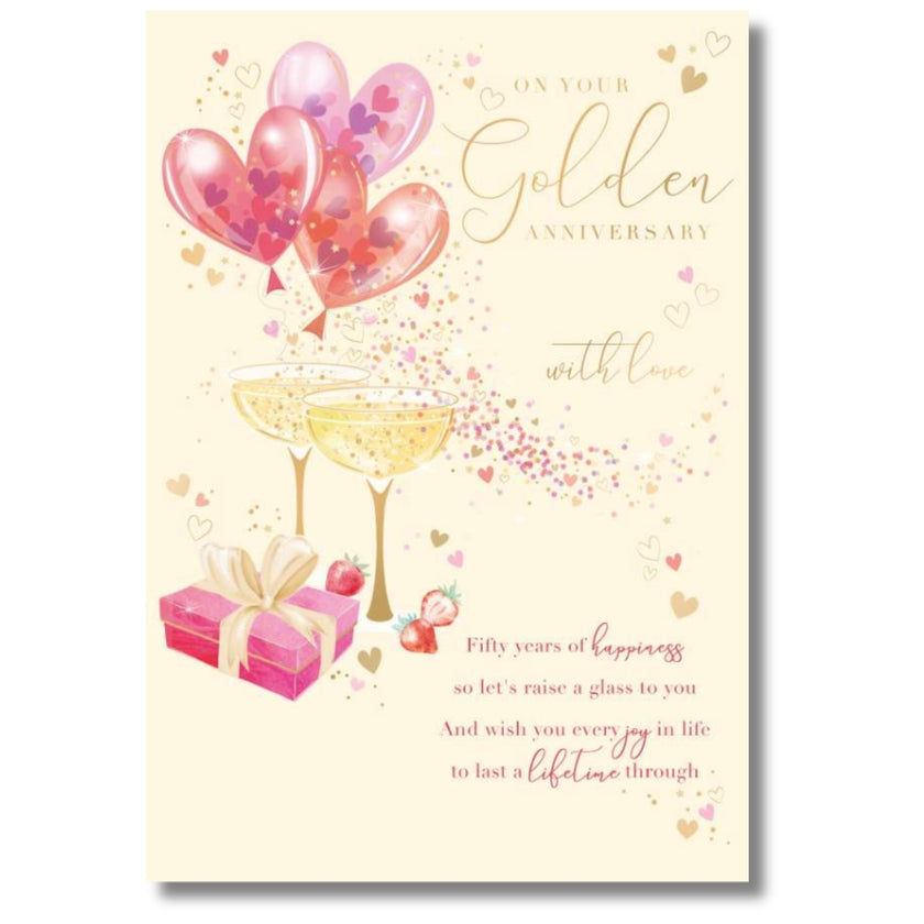Noel Tatt On Your Golden Anniversary With Love - Greeting Card