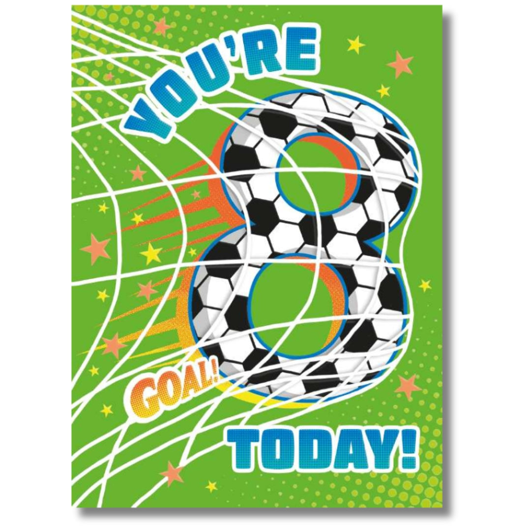 Noel Tatt You're 8 Today! Birthday - Greeting Card