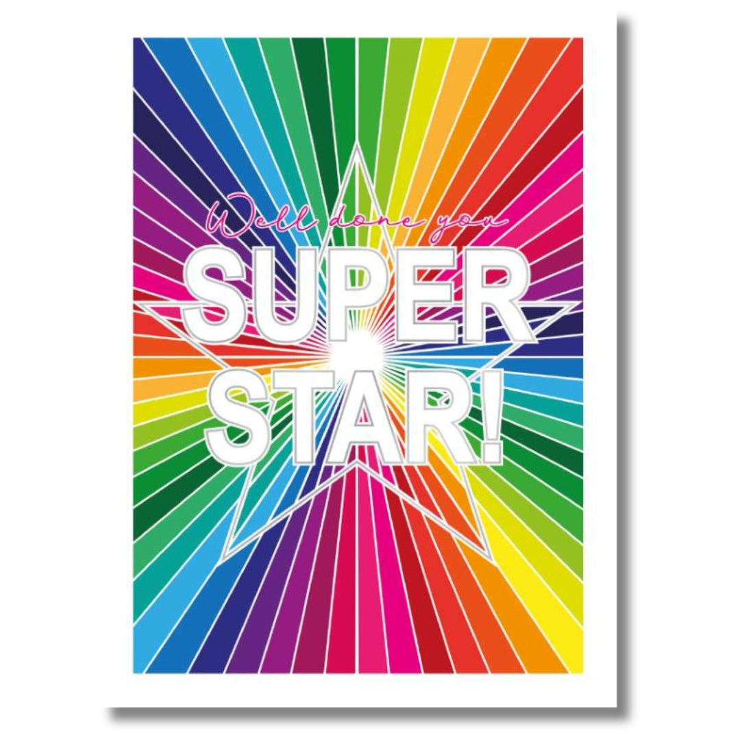 Noel Tatt Well Done You Super Star! - Greeting Card