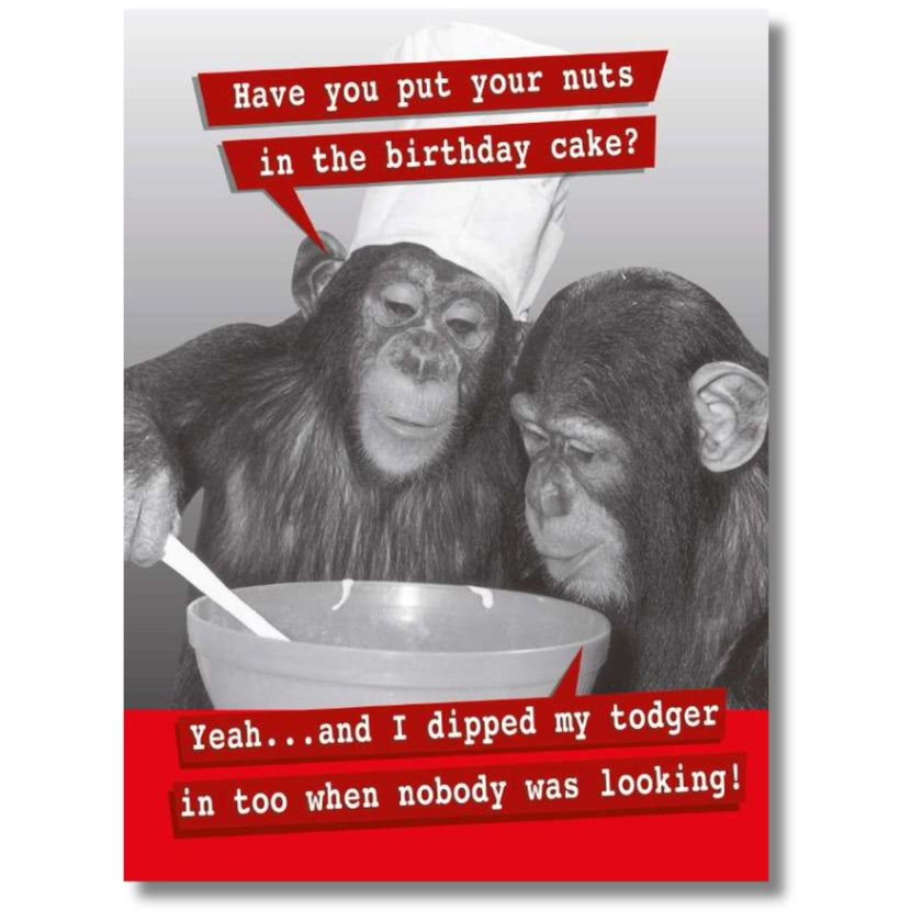 Noel Tatt Have You Put Your Nuts In The Birthday Cake? Birthday - Greeting Card