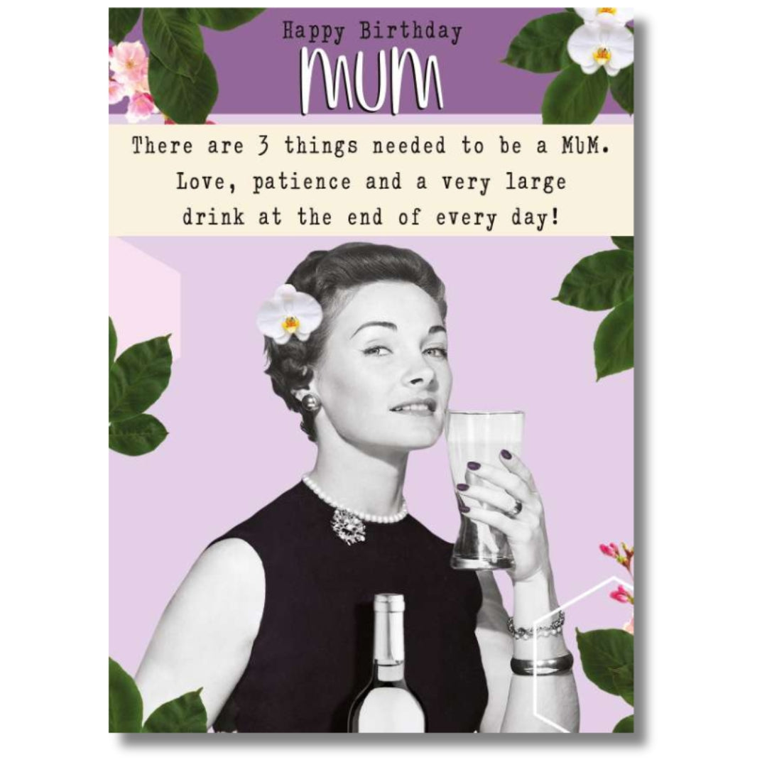 Noel Tatt Happy Birthday Mum - Greeting Card
