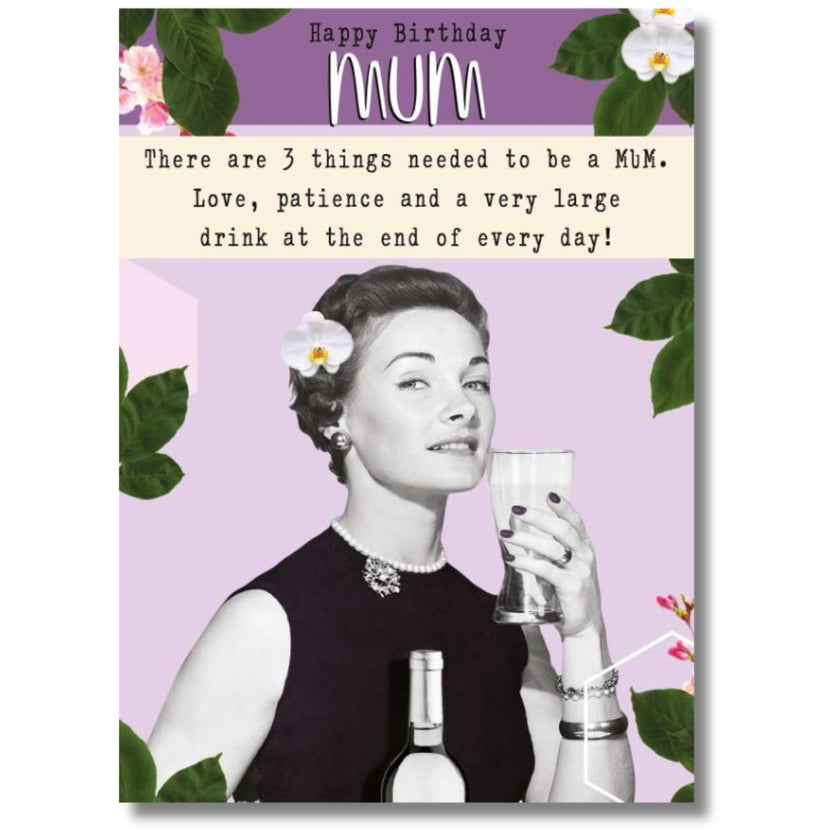Noel Tatt Happy Birthday Mum - Greeting Card