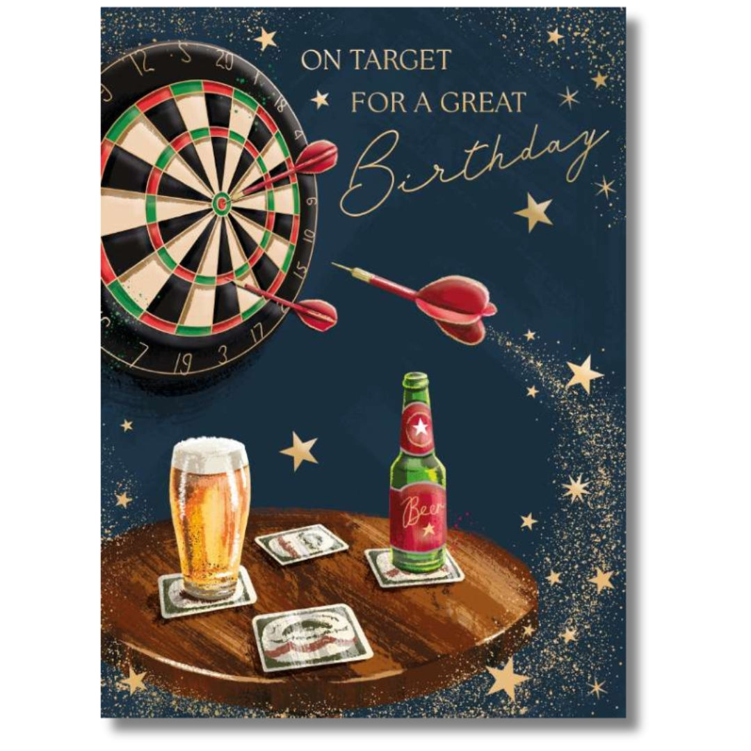 Noel Tatt On A Target For A Great Birthday - Greeting Card