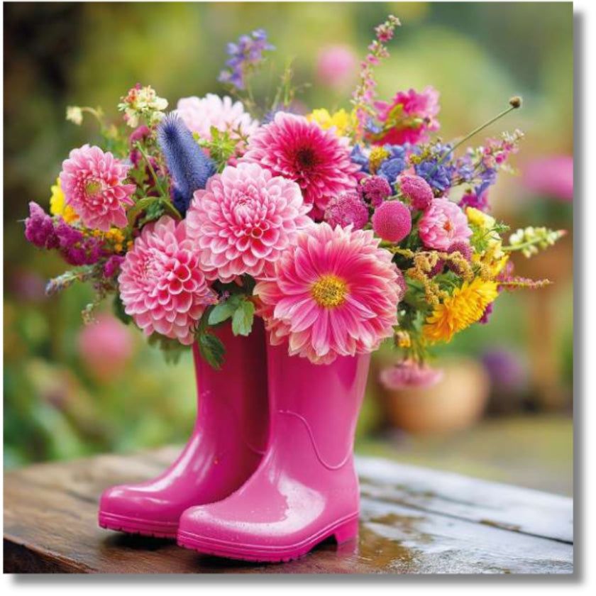 Noel Tatt In The Pink! - Blank Greeting Card