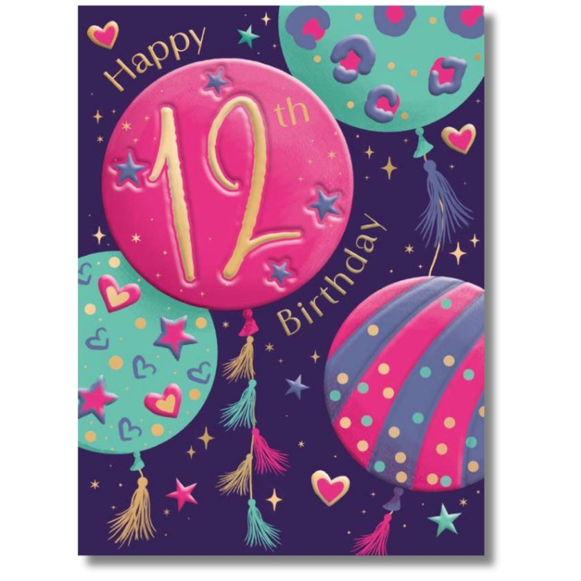 Noel Tatt Happy 12th Birthday - Greeting Card