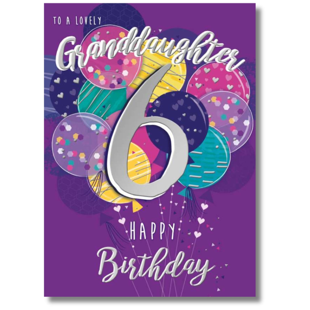 Noel Tatt To A Lovely Granddaughter 6 Happy Birthday - Greeting Card