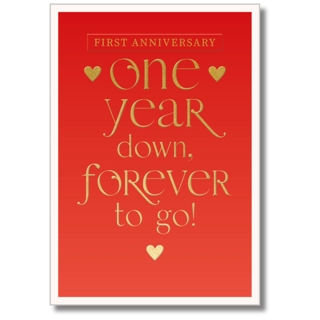 First Anniversary Greeting Card