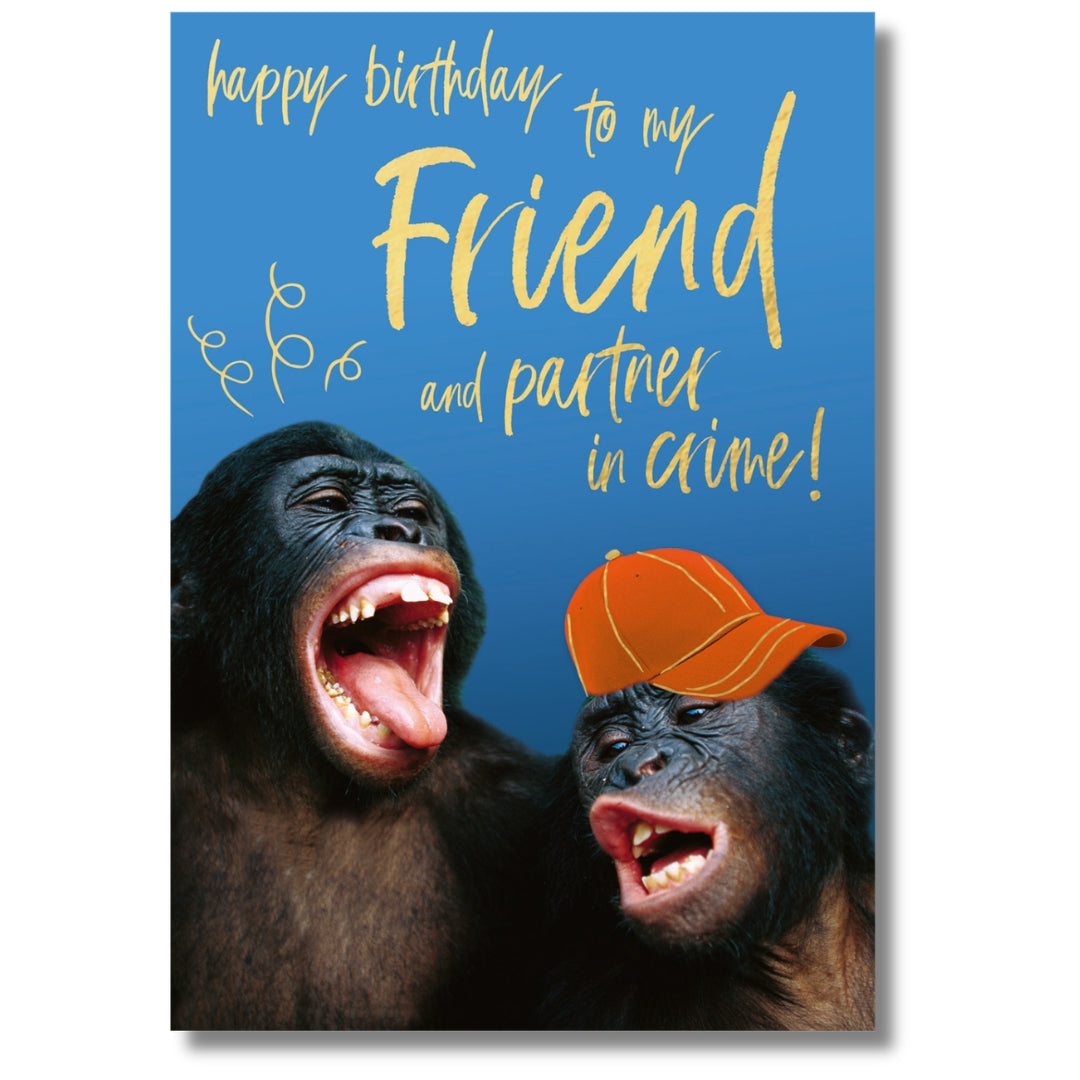 Abacus Happy Birthday To My Friend And Partner In Crime! - Greeting Card