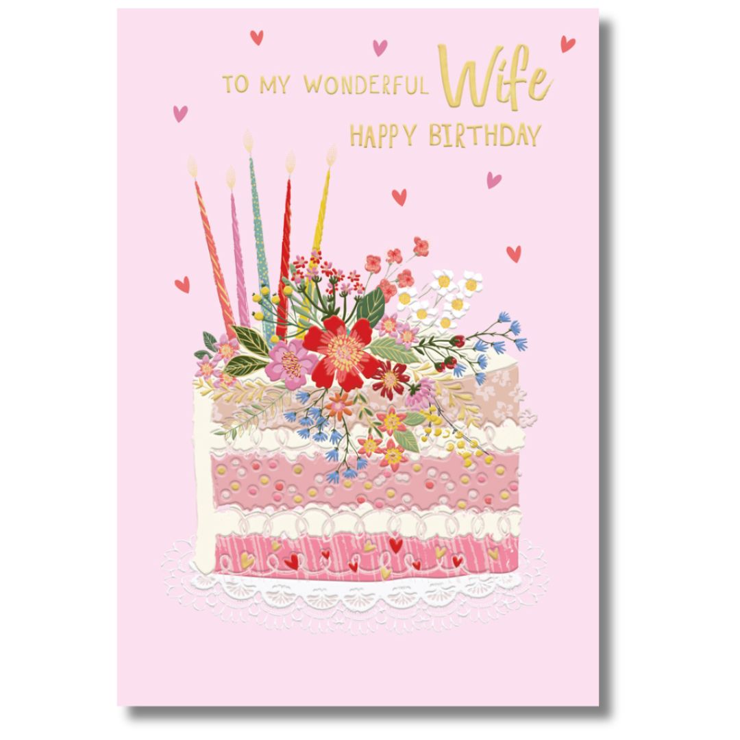 To My Wonderful Wife Happy Birthday - Greeting Card