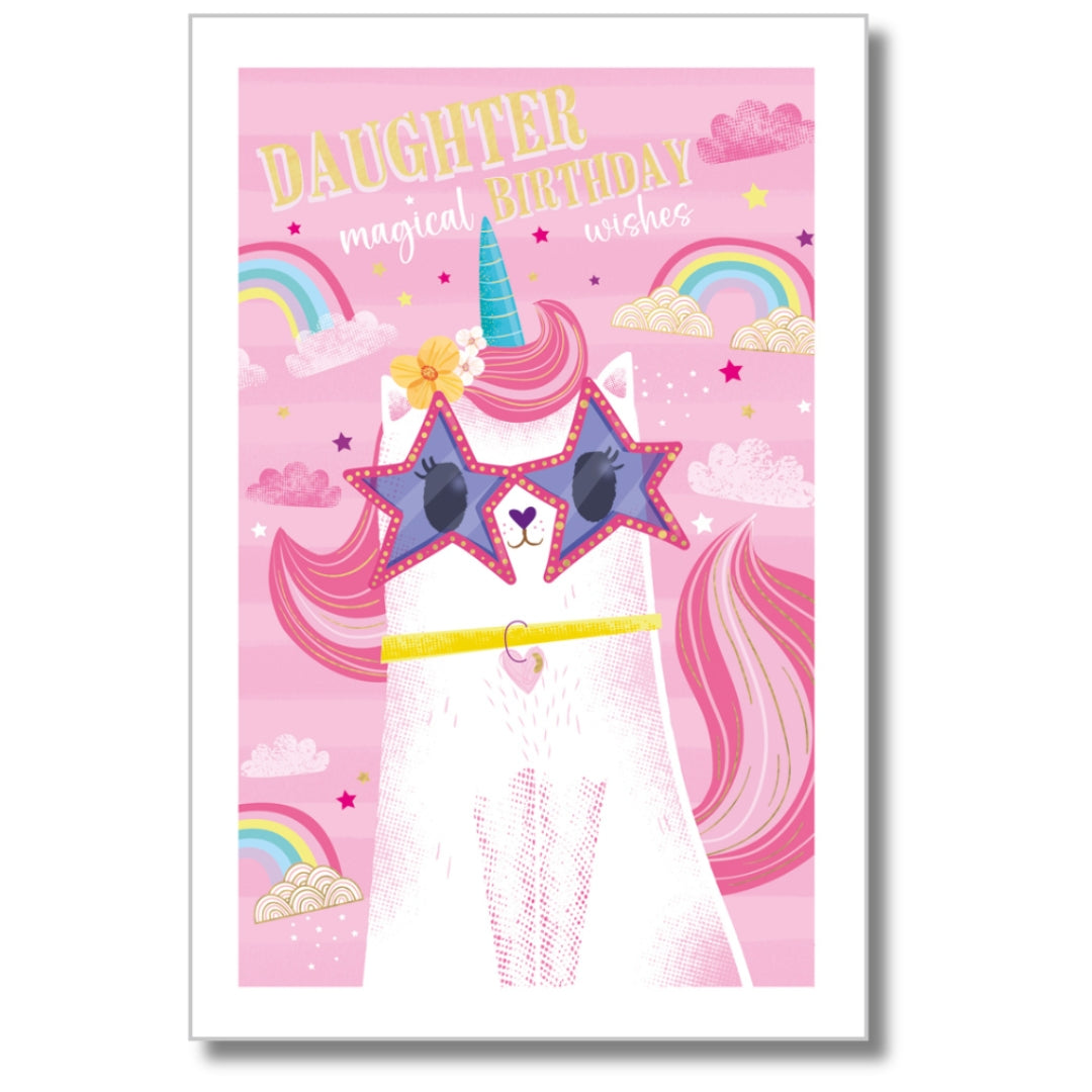 Abacus Daughter Magical Birthday Wishes - Greeting Card