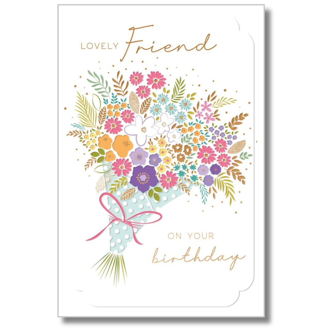 Abacus Lovelly Friend On Your Birthday - Greeting Card