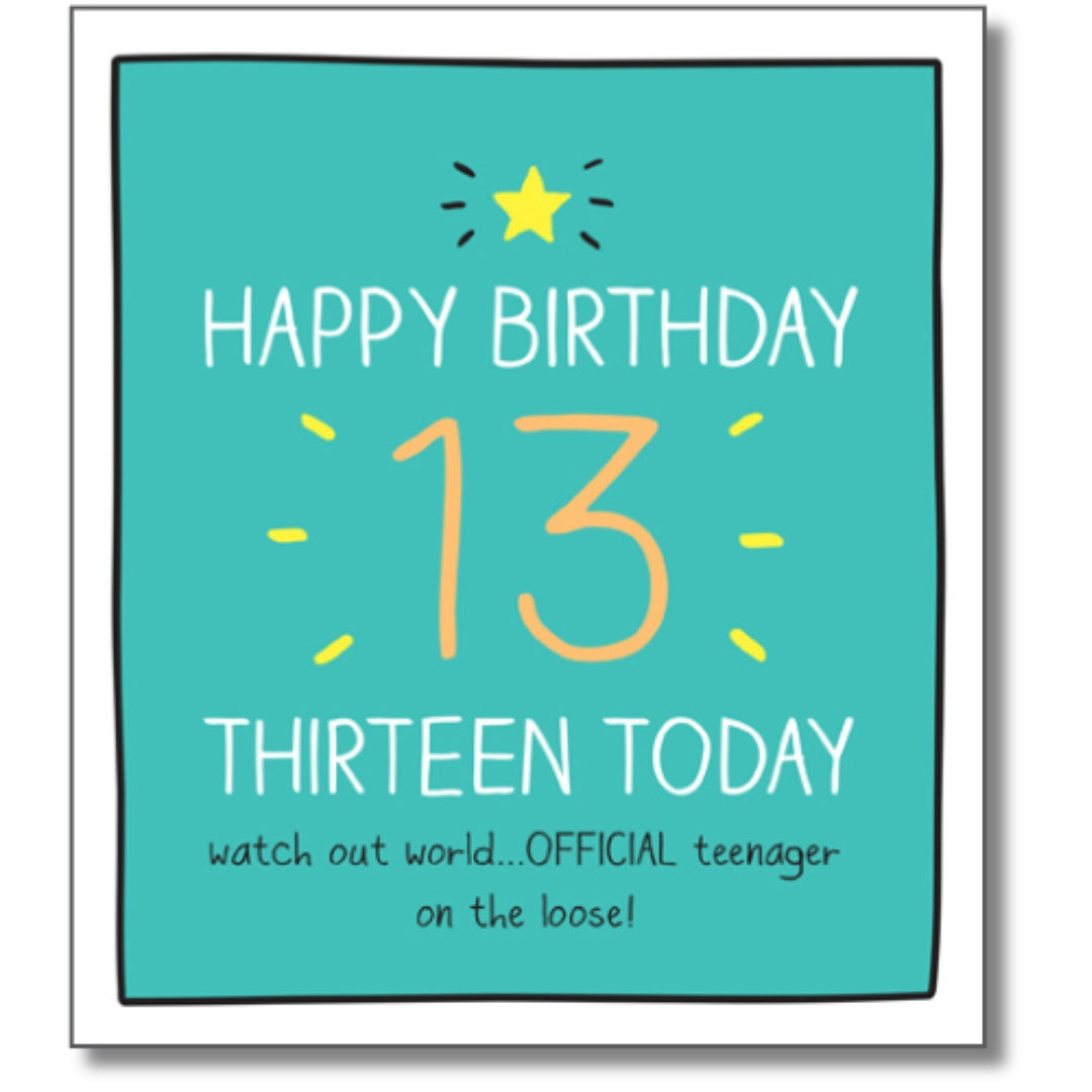 Pigment Happy Birthday 13 - Greeting Card