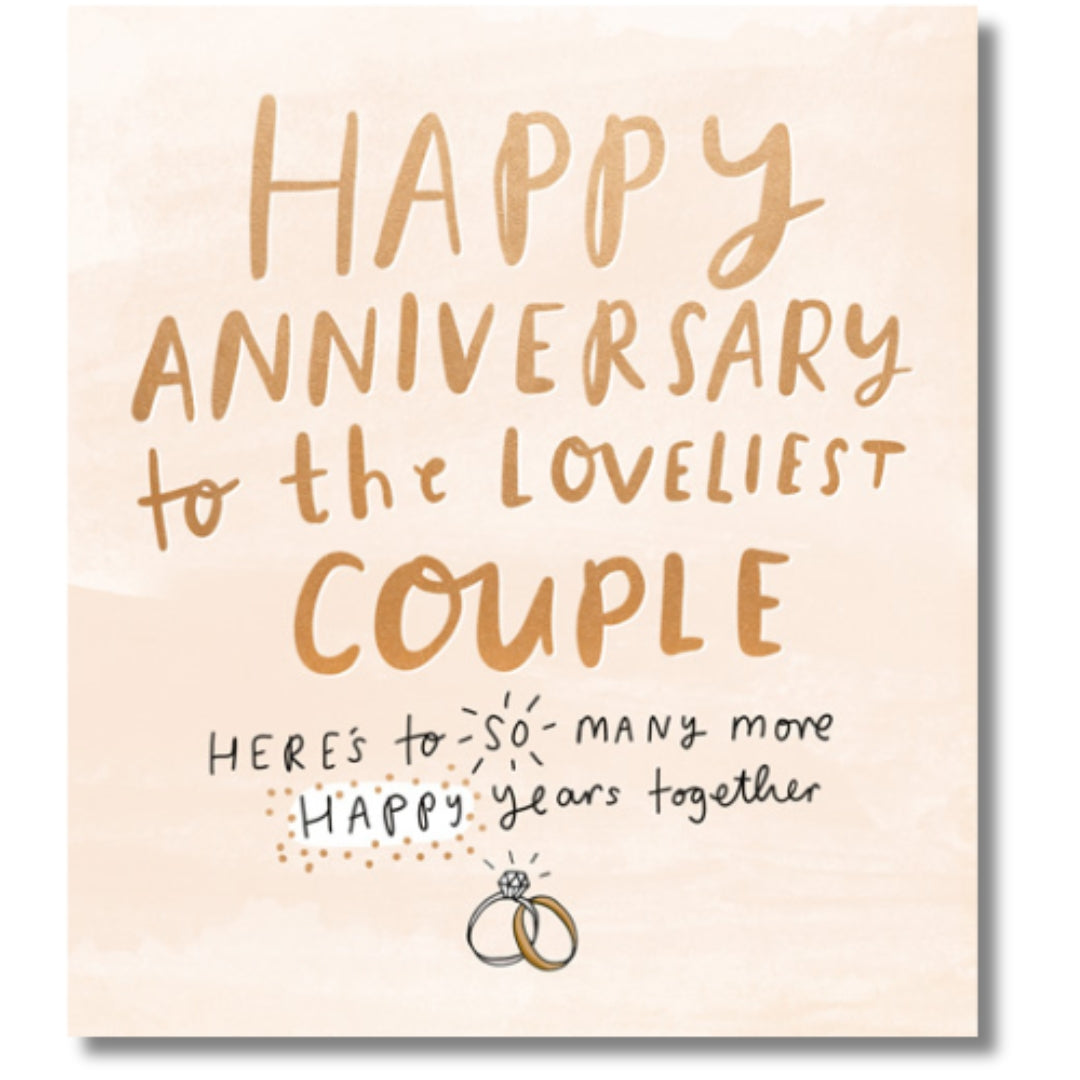Pigment Happy Anniversary To The Loveliest Couple - Greeting Card