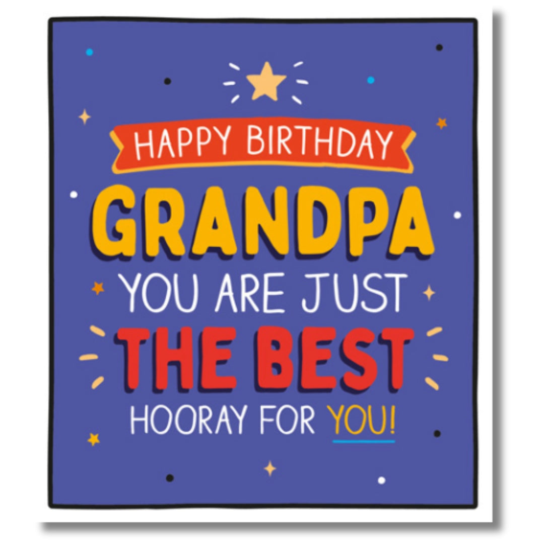 Pigment Happy Birthday Grandpa - Greeting Card