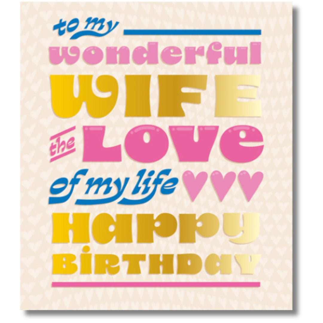 Pigment To My Wonderful Wife Happy Birthday - Greeting Card