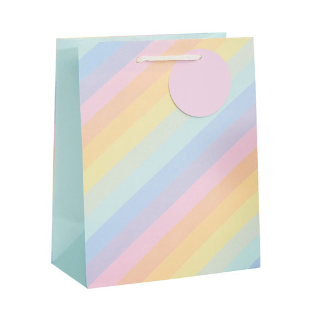 Carlton Gift Bag Small 24 x 19.5cm - Pastel Stripes