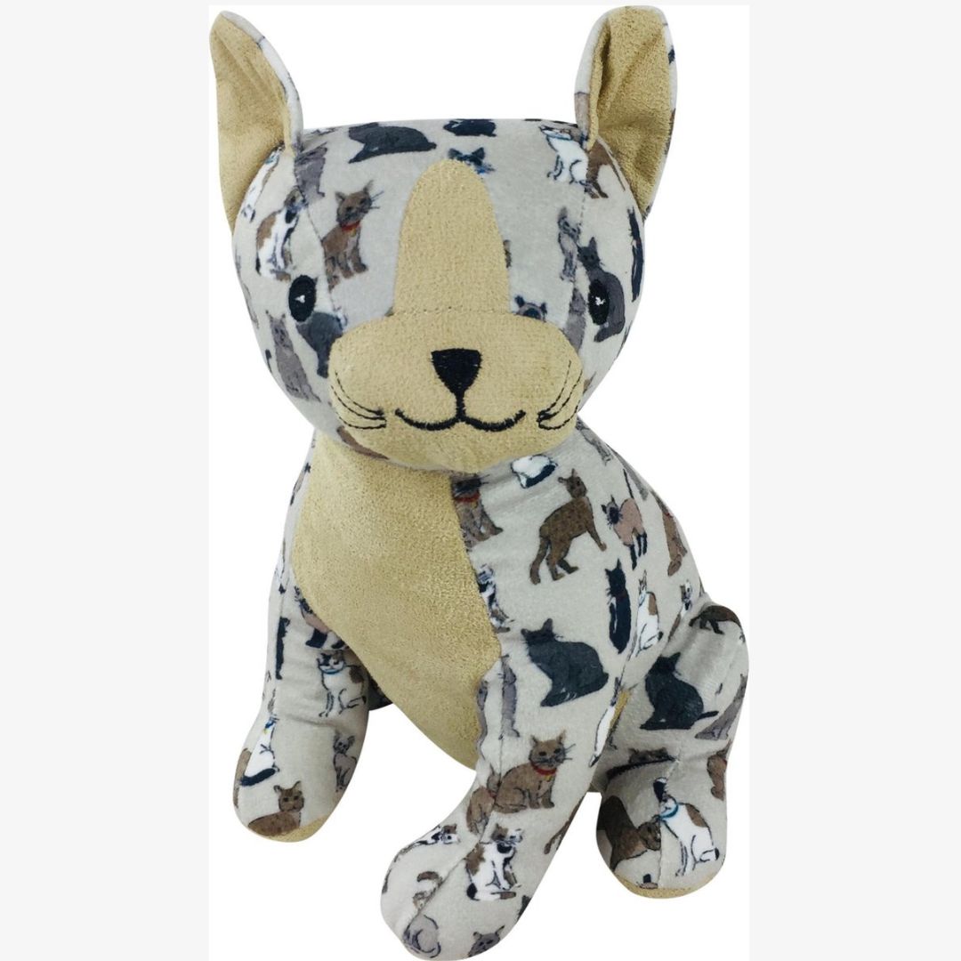 Cat Print Doorstop 21 Cm