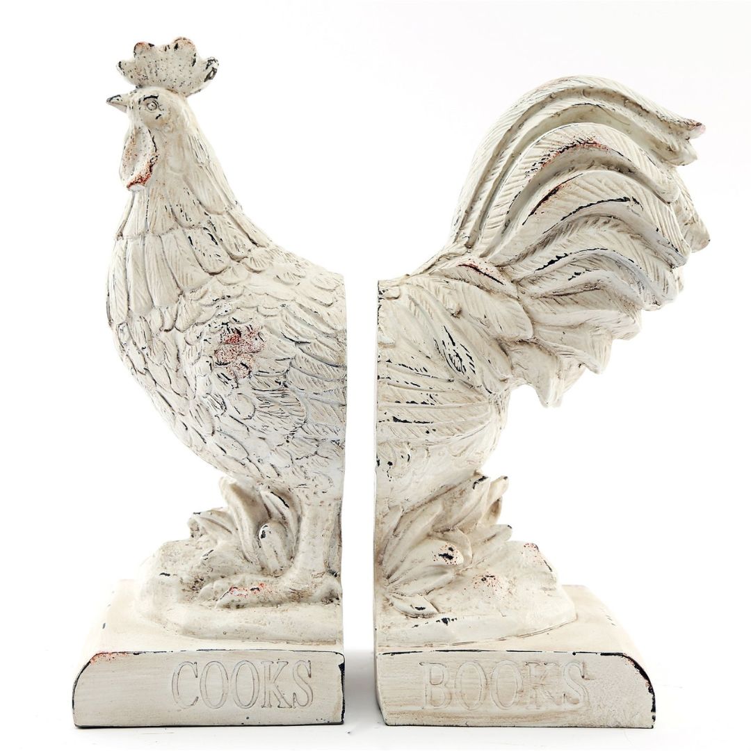 Rooster Bookends