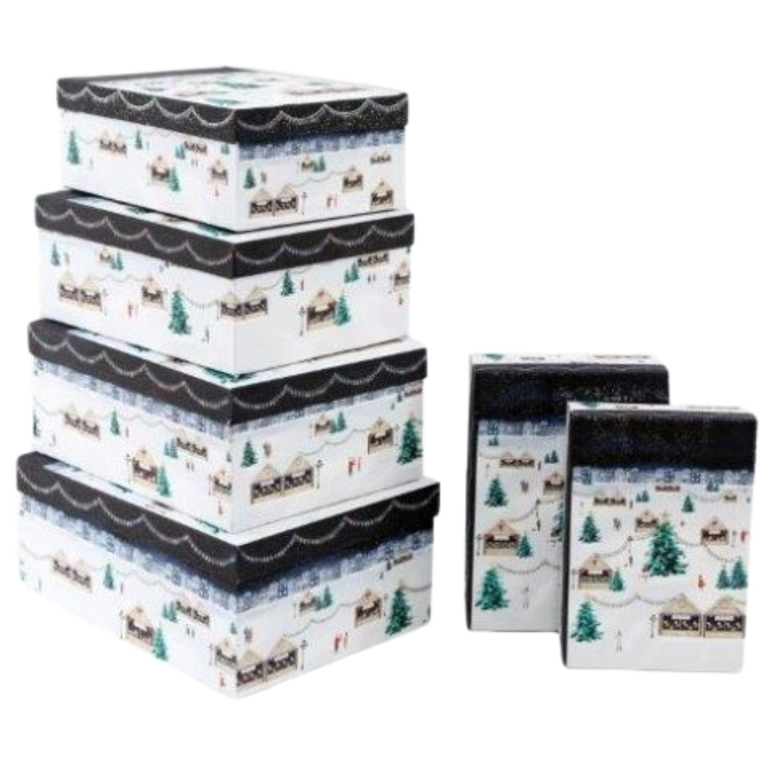 Sifcon Christmas Gift Box - Christmas Fair - 10 x 28 x 20cm