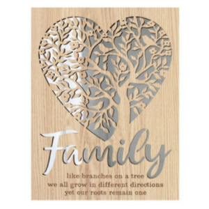 Family Home Decor Wall Hanging Sign Plaque Ornament Free-Standing