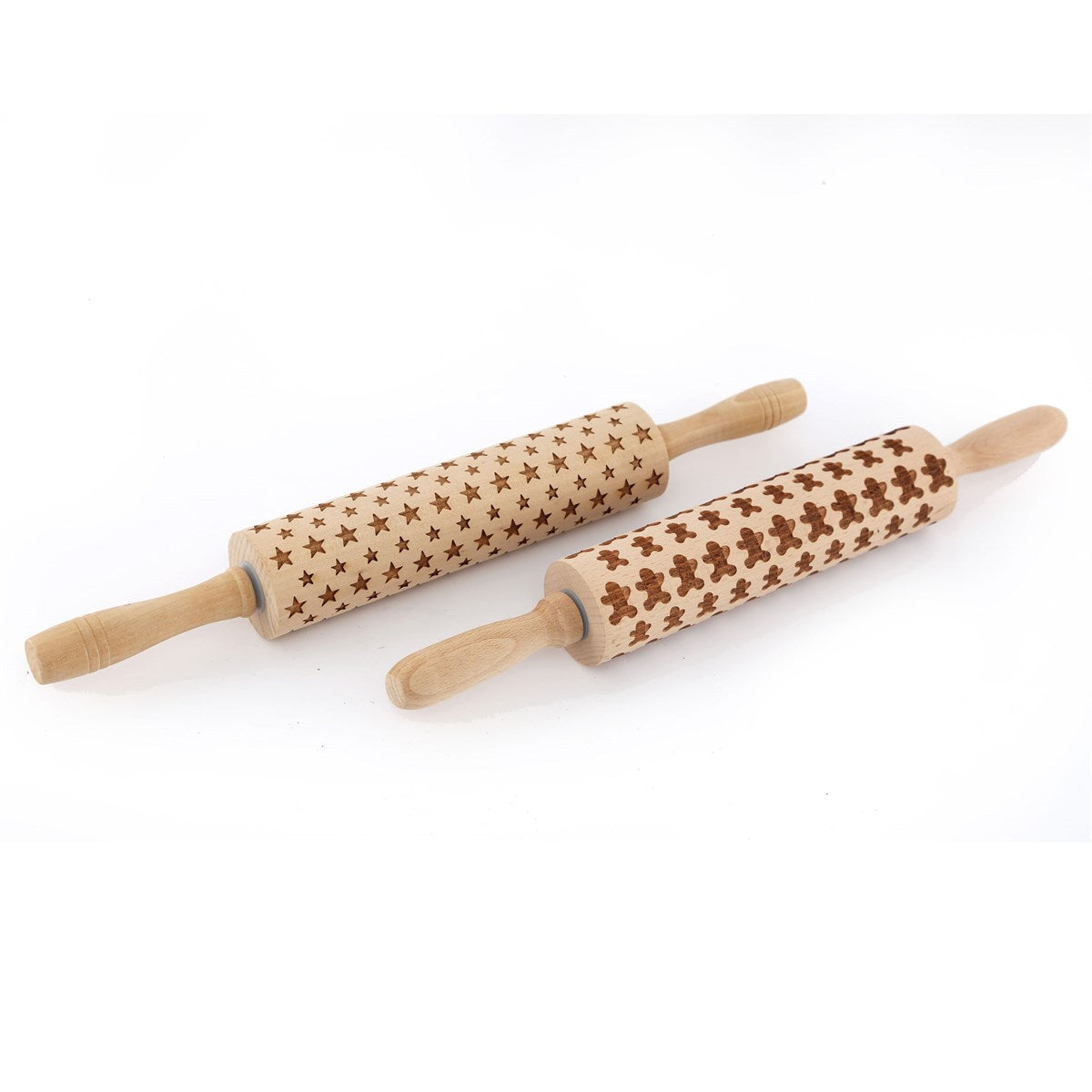 Wooden Christmas Rolling Pin 39cm x 1pc Assortment