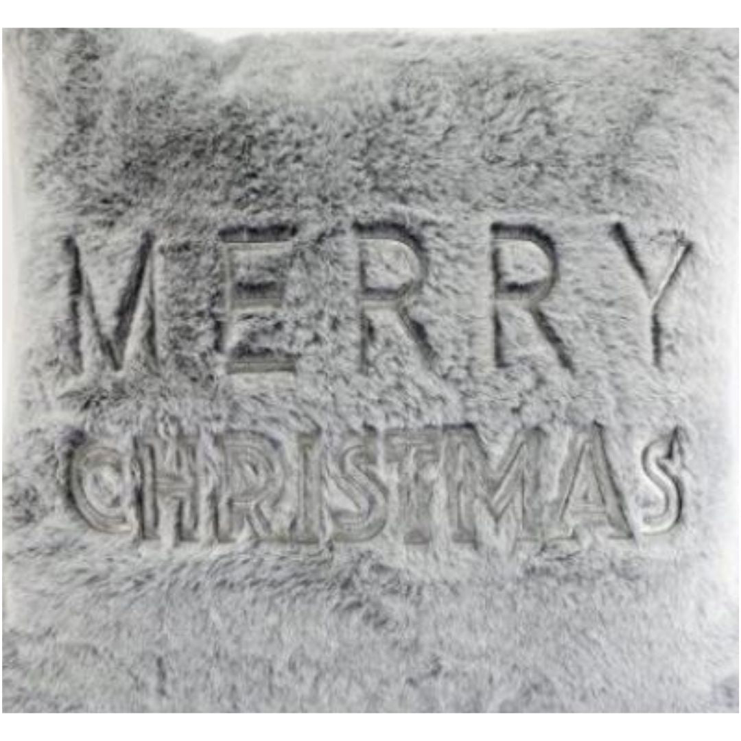 Silplc Merry Christmas Grey Soft Pillow