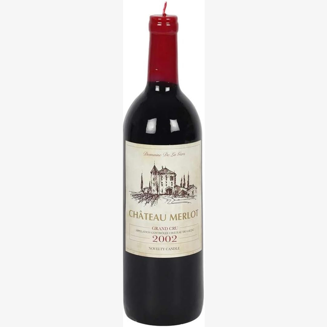 Chateau Merlot Wine Bottle Shaped Candle