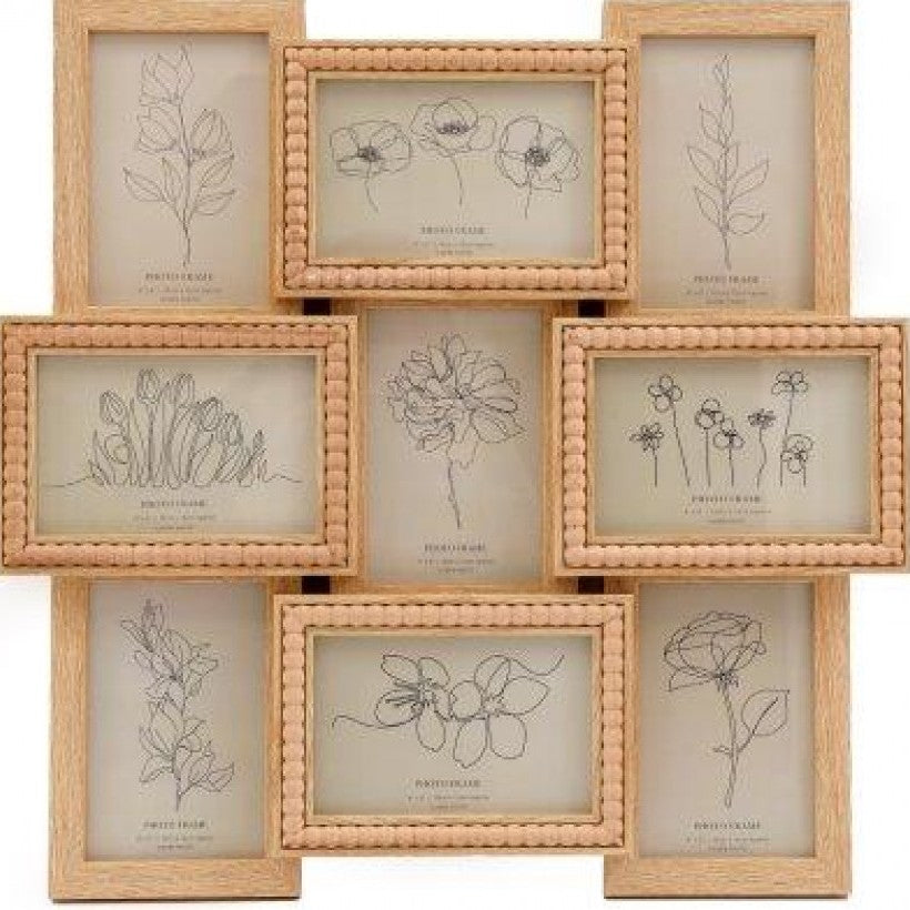 Sifcon Multi Photo Frame 10 x 15cm - 9 Beaded