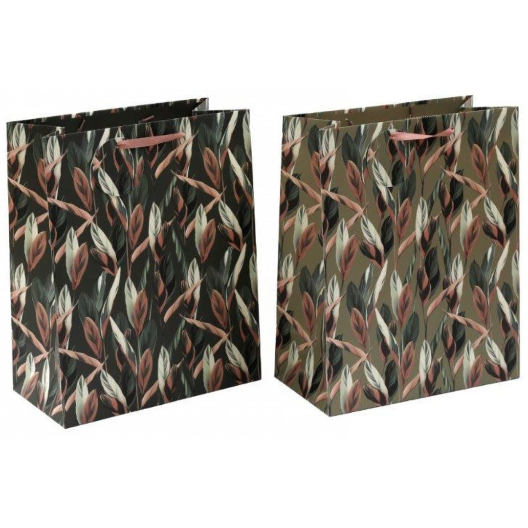 Sifcon Gift Bag Medium 33 x 27cm - Leaves x 1pc Assortment
