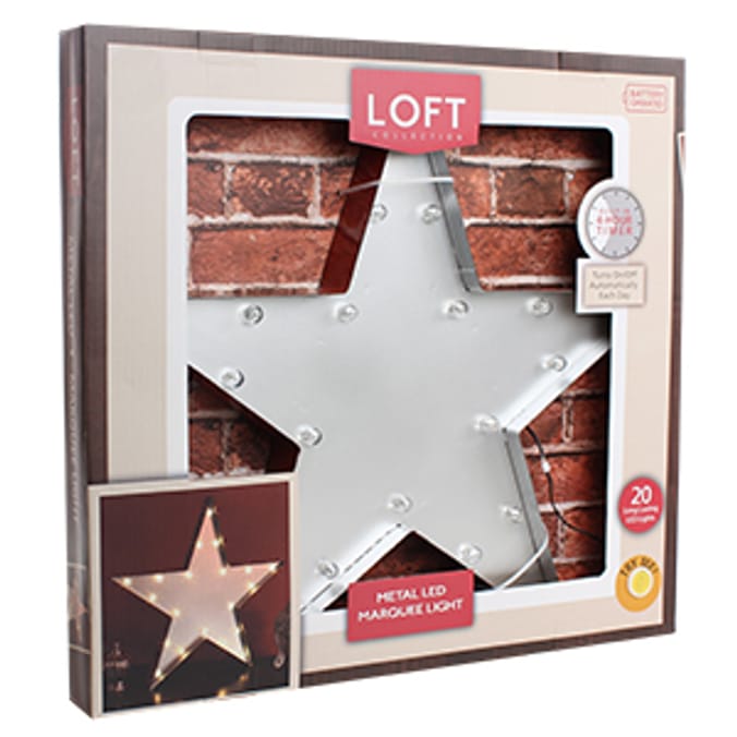 Loft Metal Led Marquee Light Star