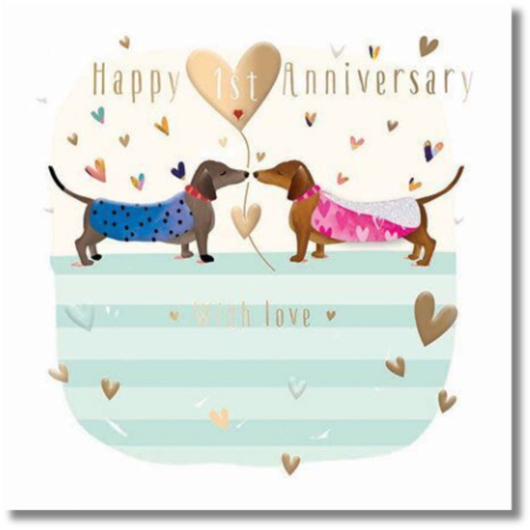 Happy 1st Wedding Anniversary' Greeting Card