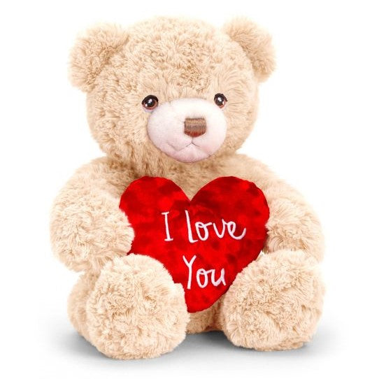 Keel Toys Keeleco Cream Bramble Bear With Heart 30cm