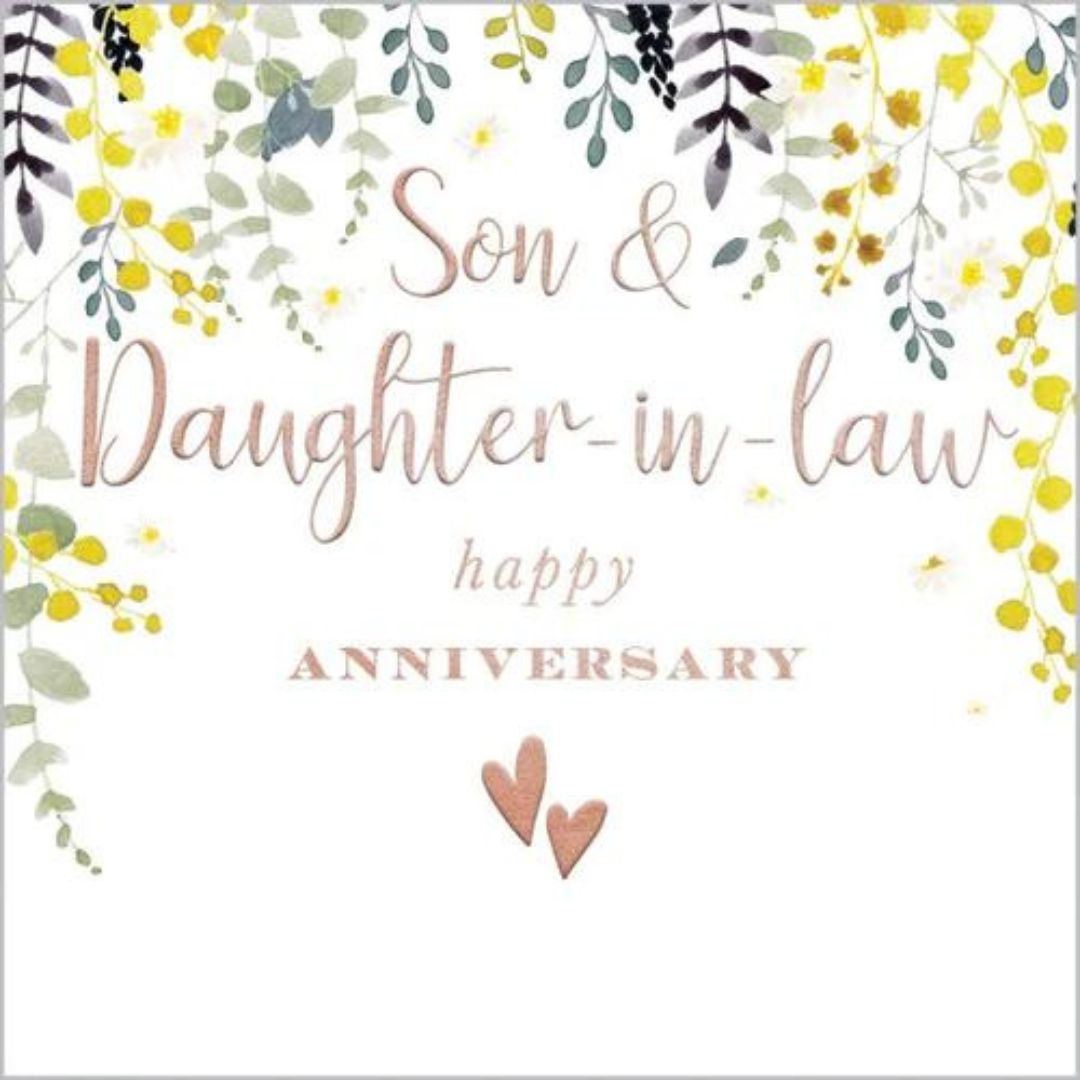 Son And Daughter-In-Law Happy Anniversary' Greeting Card