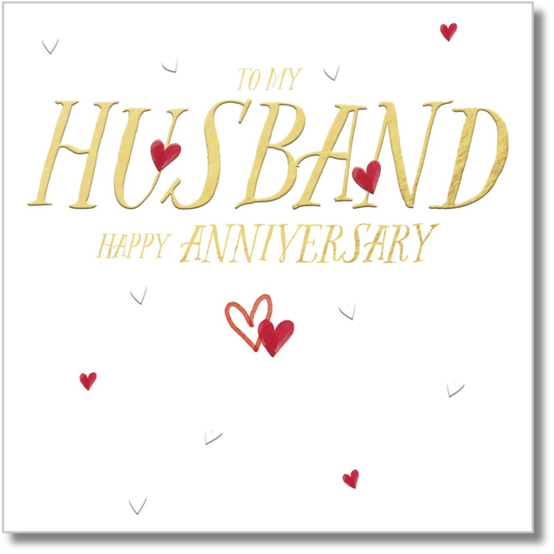 To My Husband Happy Anniversary Greeting Card