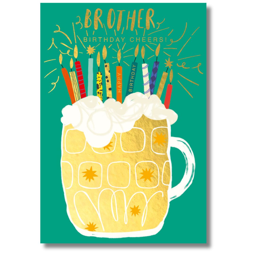 Brother Birthday Cheers Greeting Card