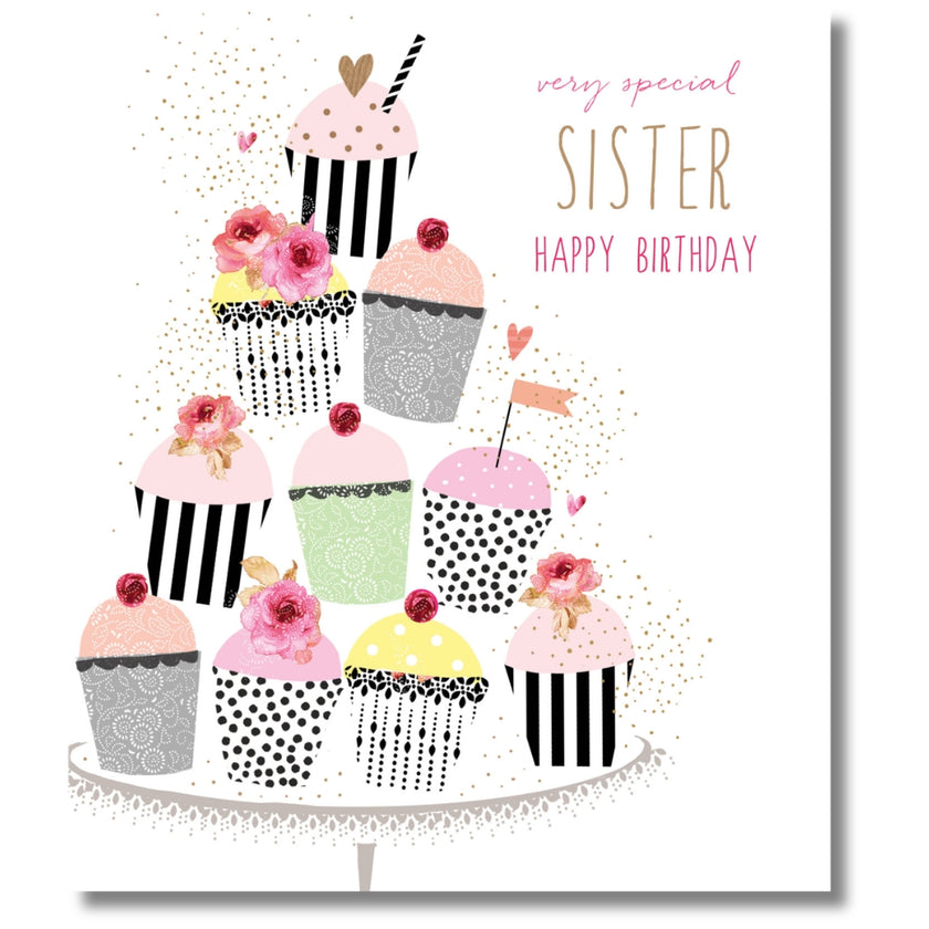 Portfolio Very Special Sister Happy Birthday - Greeting Card