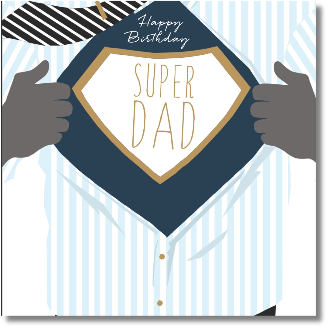 Portfolio Happy Birthday Super Dad - Greeting Card